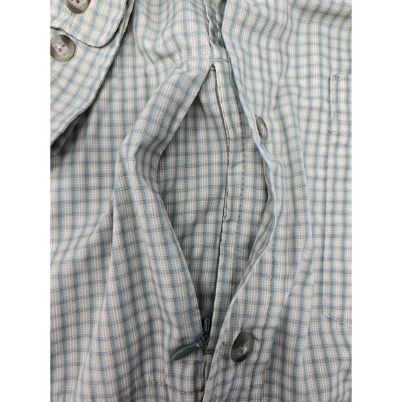 ExOfficio Shirt Mens XL Green Gingham Check Botton Up Vented Hiking Outdoor - Picture 10 of 10